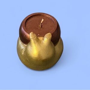 gold novelty candle snail, unscented, spring gift cottagecore, unique